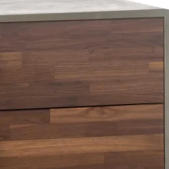 Sale Wohnen Kommode in Nussbaum und Beton Optik - Giolia