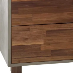 Sale Wohnen Kommode in Nussbaum und Beton Optik - Giolia