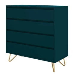 Online Wohnen Kommode in Petrol mit kurzen Hairpin Legs - Clamps