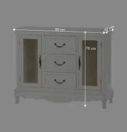 New Wohnen Kommode Liacora mit Glastüren