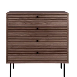 Best Wohnen Kommode mit dunklem Furnier in Braun - Wega