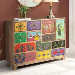 New Wohnen Kommode mit farbenfrohen Orient Motiven - Precio