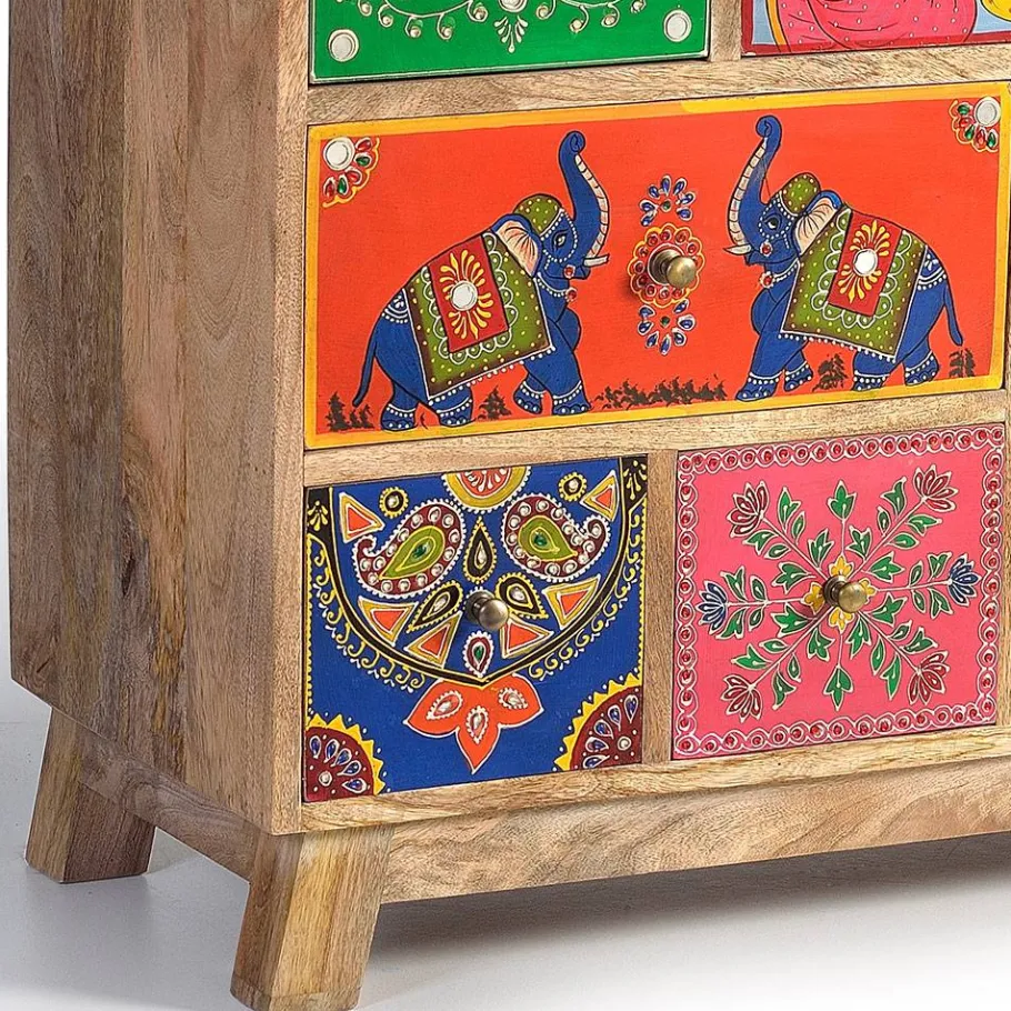 New Wohnen Kommode mit farbenfrohen Orient Motiven - Precio