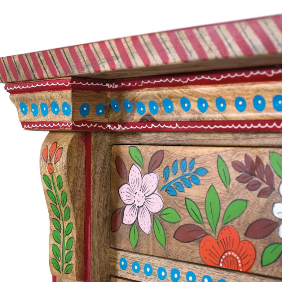 Discount Wohnen Kommode mit Mustern Blumen und Pfau - Hectos
