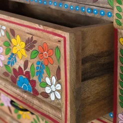 Discount Wohnen Kommode mit Mustern Blumen und Pfau - Hectos