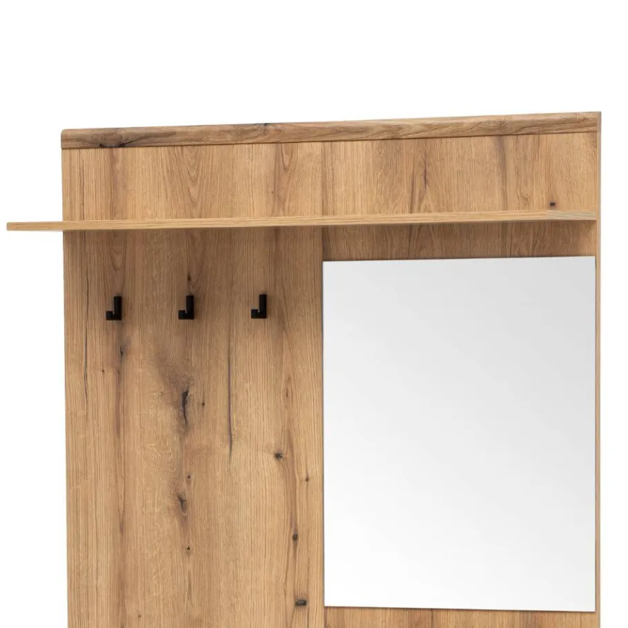 Online Wohnen Kompakt-Garderobe in Eiche Optik und Graugrün - Oliva