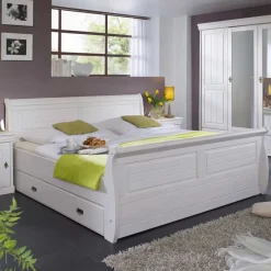 Clearance Wohnen Komplett Schlafzimmer Janeira in Weiß (vierteilig)