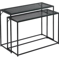 Outlet Wohnen Konsolentisch Duo in Schwarz - Panfreda (zweiteilig)