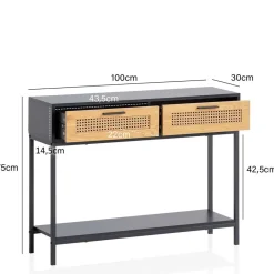 New Wohnen Konsolentisch in Natur und Schwarz - Around