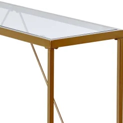 New Wohnen Konsolentisch mit Glasplatte und Bügelgestell - Area