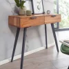 New Wohnen Konsolentisch Schreibtisch aus Akazie & Metall - Ishi