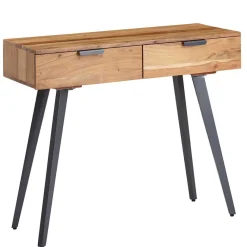 New Wohnen Konsolentisch Schreibtisch aus Akazie & Metall - Ishi