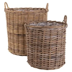 Discount Wohnen Kubu Rattan Körbe in Braun - Veracruz (zweiteilig)