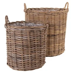 Discount Wohnen Kubu Rattan Körbe in Braun - Veracruz (zweiteilig)