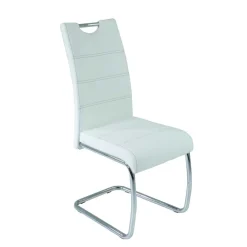 Discount Wohnen Kunstleder Esszimmer Stühle in Weiß - Mengiz (Set)