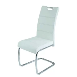 Discount Wohnen Kunstleder Esszimmer Stühle in Weiß - Mengiz (Set)