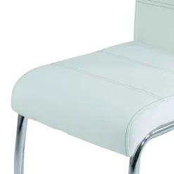 Discount Wohnen Kunstleder Esszimmer Stühle in Weiß - Mengiz (Set)