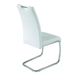 Discount Wohnen Kunstleder Esszimmer Stühle in Weiß - Mengiz (Set)