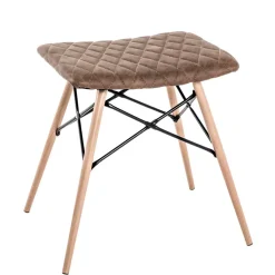 Wohnen Kunstleder Hocker im Skandi Design - Arianno