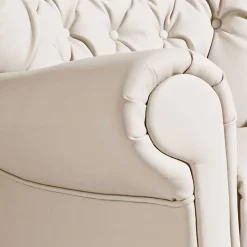 Best Wohnen Kunstleder Wohnzimmersessel in Beige und Buche - That