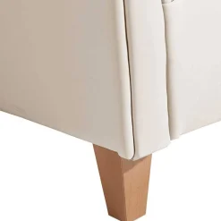 Best Wohnen Kunstleder Wohnzimmersessel in Beige und Buche - That