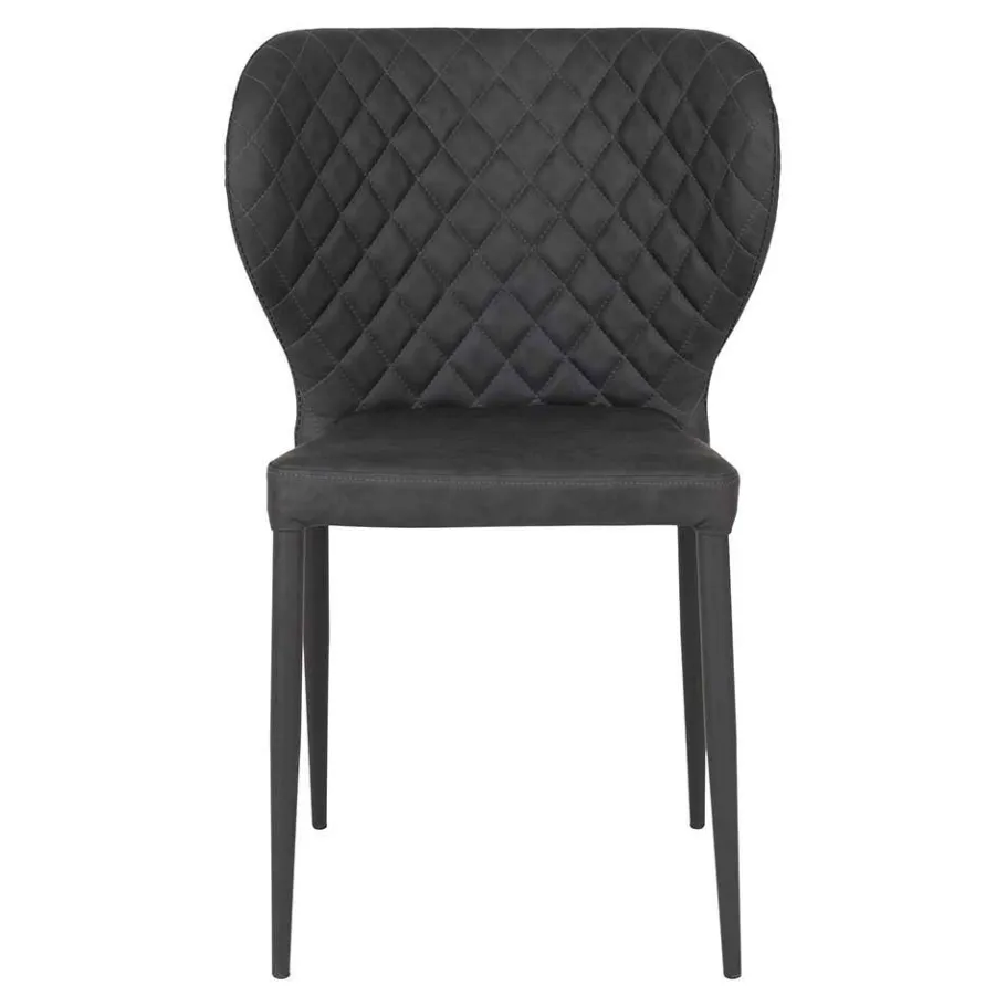 Wohnen Kunstlederstühle mit Rauten Steppung - Trendenca (4er Set)