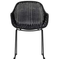 Wohnen Kunstrattan Stühle in Schwarz - Delhia (2er Set)