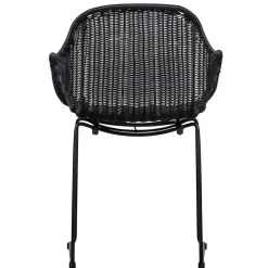 Wohnen Kunstrattan Stühle in Schwarz - Delhia (2er Set)