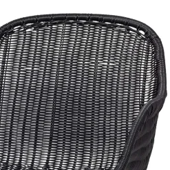 Wohnen Kunstrattan Stühle in Schwarz - Delhia (2er Set)