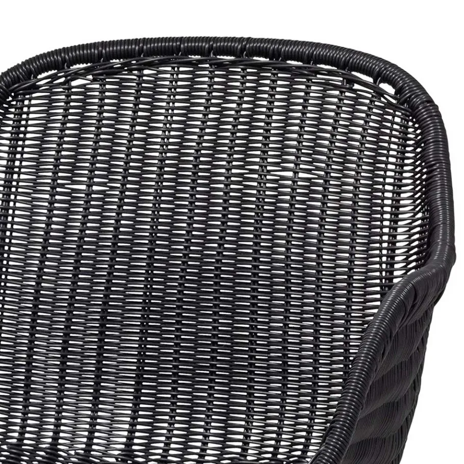 Wohnen Kunstrattan Stühle in Schwarz - Delhia (2er Set)
