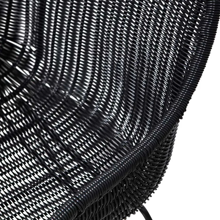 Wohnen Kunstrattan Stühle in Schwarz - Delhia (2er Set)