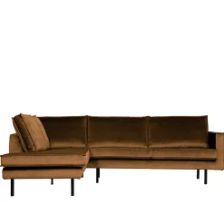 Best Wohnen L Sofa Couchecke mit Samtbezug Honig Gelb - Saguan