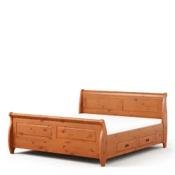 Clearance Wohnen Landhaus Bett in 140x200 mit Schubladen - Lusanne