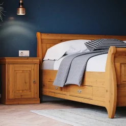 Clearance Wohnen Landhaus Bett in 140x200 mit Schubladen - Lusanne