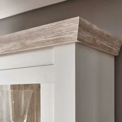 Clearance Wohnen Landhaus Buffet Schrank in Weiß Pinie Nedita 184 cm breit
