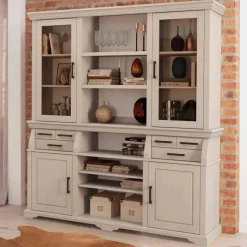 Best Wohnen Landhaus Buffetschrank in Weiß Kiefer gewachst - Curcay