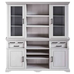 Best Wohnen Landhaus Buffetschrank in Weiß Kiefer gewachst - Curcay