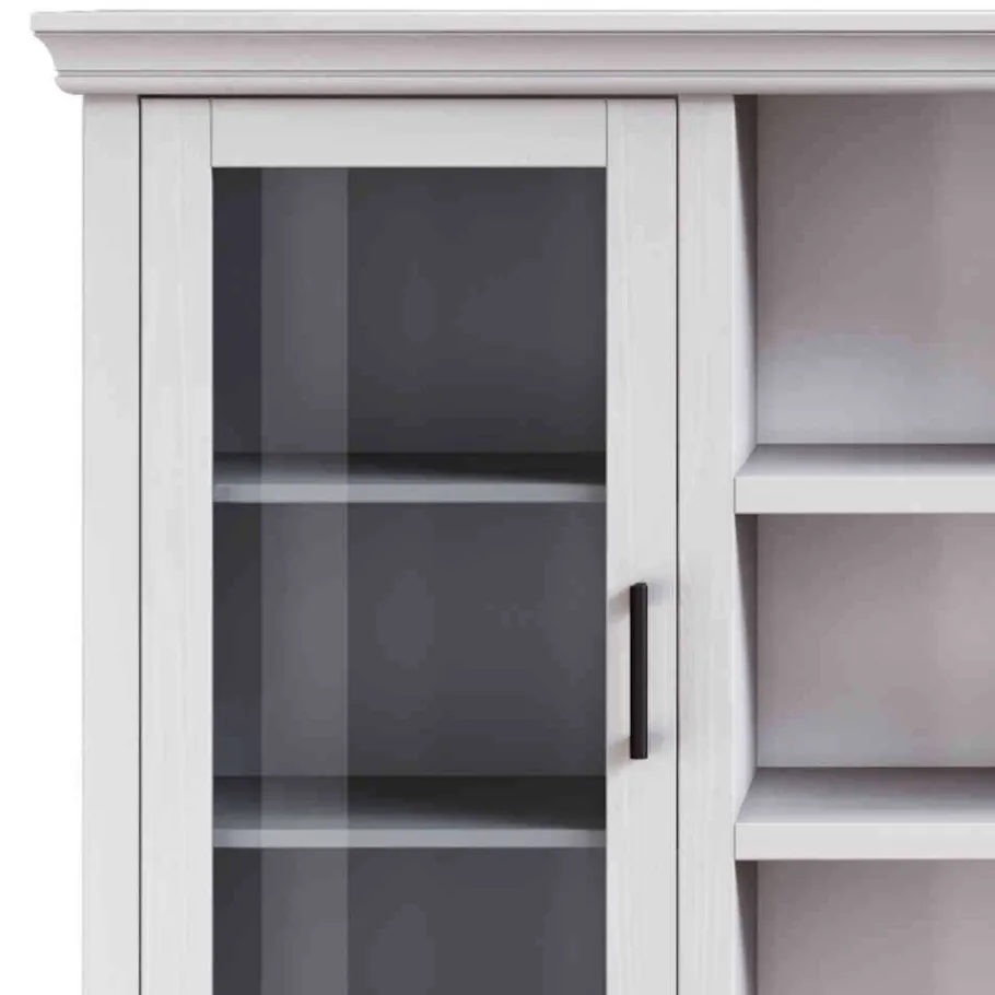 Best Wohnen Landhaus Buffetschrank in Weiß Kiefer gewachst - Curcay