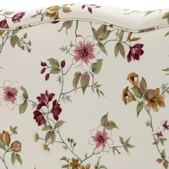 Discount Wohnen Landhaus Esszimmersofa mit Blumen Stoff in Weiß - Stephanie