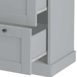 Clearance Wohnen Landhaus Flurkommode in Grau mit Eiche - Rino