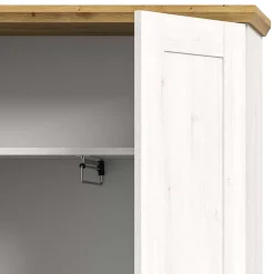 Discount Wohnen Landhaus Flurschrank in Holzoptik Lärche Weiß - Tocella