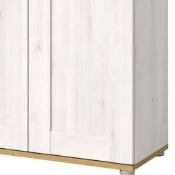 Discount Wohnen Landhaus Flurschrank in Holzoptik Lärche Weiß - Tocella