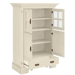 Hot Wohnen Landhaus Highboard in Creme gewachst - Rospus