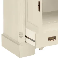 Hot Wohnen Landhaus Highboard in Creme gewachst - Rospus