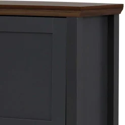 Wohnen Landhaus Highboard in Dunkelgrau - Mivaldana