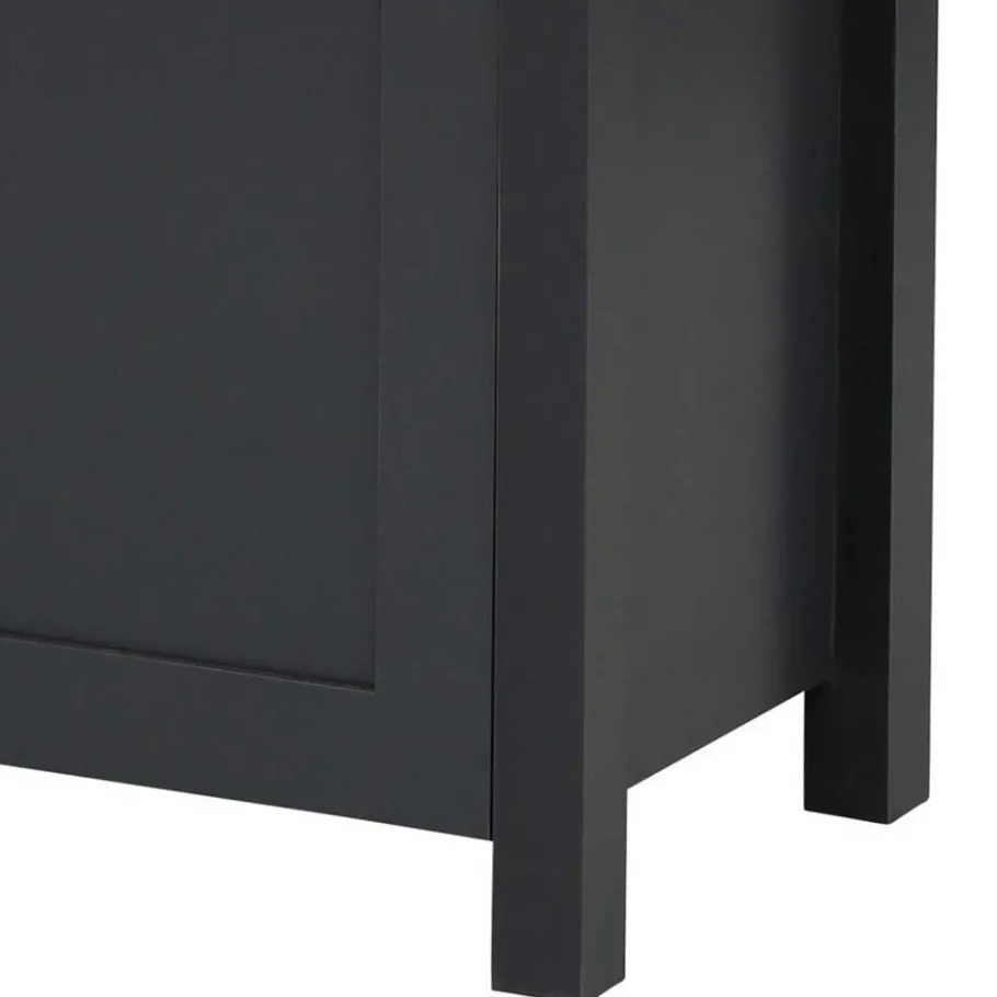 Wohnen Landhaus Highboard in Dunkelgrau - Mivaldana