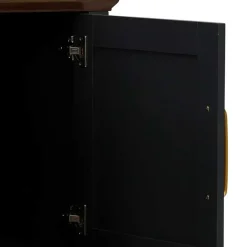 Wohnen Landhaus Highboard in Dunkelgrau - Mivaldana