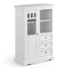 Discount Wohnen Landhaus Highboard in Weiß lackiert - Indico
