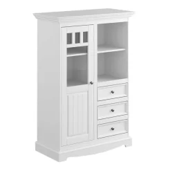 Discount Wohnen Landhaus Highboard in Weiß lackiert - Indico