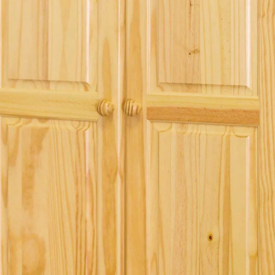 Hot Wohnen Landhaus Holz Kleiderschrank mit Kugelfüßen - Kascanu